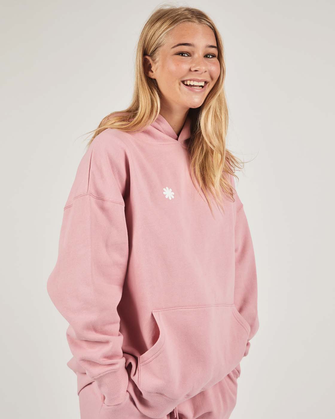 pink Hoodie - side view